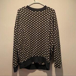Womens pullover sweater polka dot jumper, seam down the back